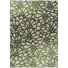 Machine Washable Indoor/Outdoor Chantille ACN2412 Green 10' x 14' Rug
