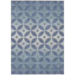 Machine Washable Indoor/Outdoor Chantille ACN2423 Teal 10' x 14' Rug