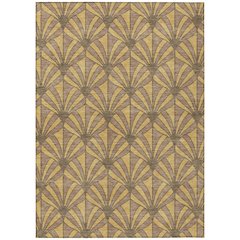 Machine Washable Indoor/Outdoor Chantille ACN2426 Gold 10' x 14' Rug