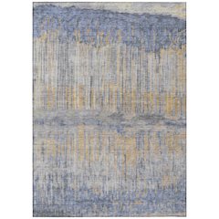 Machine Washable Indoor/Outdoor Chantille ACN2428 Blue 10' x 14' Rug