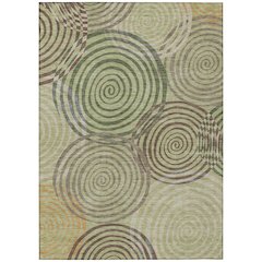 Machine Washable Indoor/Outdoor Chantille ACN2435 Green 10' x 14' Rug