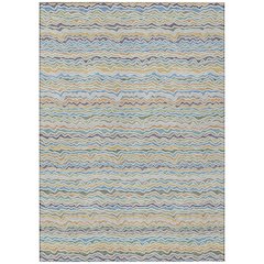 Machine Washable Indoor/Outdoor Chantille ACN2436 Blue 10' x 14' Rug