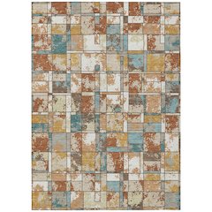 Machine Washable Indoor/Outdoor Chantille ACN2442 Orange 10' x 14' Rug