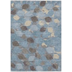 Machine Washable Indoor/Outdoor Chantille ACN2444 Teal 10' x 14' Rug