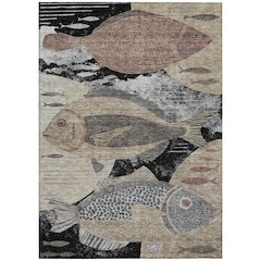 Machine Washable Indoor/Outdoor Chantille ACN2447 Black 10' x 14' Rug