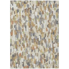 Machine Washable Indoor/Outdoor Chantille ACN2451 Brown 10' x 14' Rug