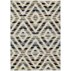 Machine Washable Indoor/Outdoor Chantille ACN2453 Black 10' x 14' Rug