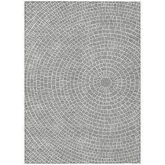 Machine Washable Indoor/Outdoor Chantille ACN2455 Gray 10' x 14' Rug