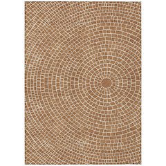 Machine Washable Indoor/Outdoor Chantille ACN2455 Orange 10' x 14' Rug