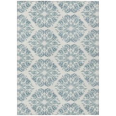 Machine Washable Indoor/Outdoor Chantille ACN2456 Teal 10' x 14' Rug