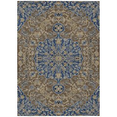 Machine Washable Indoor/Outdoor Chantille ACN2463 Blue 10' x 14' Rug