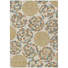 Machine Washable Indoor/Outdoor Chantille ACN2466 Brown 10' x 14' Rug