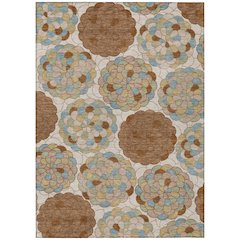 Machine Washable Indoor/Outdoor Chantille ACN2466 Orange 10' x 14' Rug