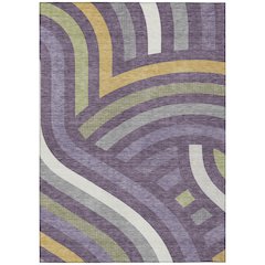 Machine Washable Indoor/Outdoor Chantille ACN2467 Purple 10' x 14' Rug