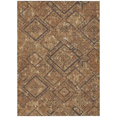 Machine Washable Indoor/Outdoor Chantille ACN2470 Orange 10' x 14' Rug