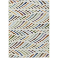 Machine Washable Indoor/Outdoor Chantille ACN2475 Ivory 10' x 14' Rug
