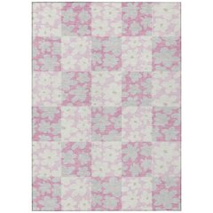 Machine Washable Indoor/Outdoor Chantille ACN2476 Pink 10' x 14' Rug