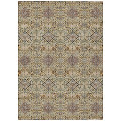Machine Washable Indoor/Outdoor Chantille ACN2478 Gold 10' x 14' Rug
