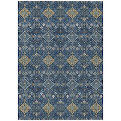 Machine Washable Indoor/Outdoor Chantille ACN2478 Blue 10' x 14' Rug