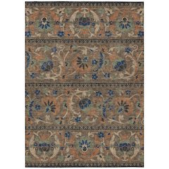 Machine Washable Indoor/Outdoor Chantille ACN2480 Brown 10' x 14' Rug