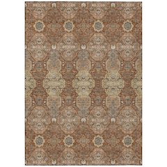 Machine Washable Indoor/Outdoor Chantille ACN2483 Orange 10' x 14' Rug