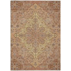 Machine Washable Indoor/Outdoor Chantille ACN2486 Orange 10' x 14' Rug