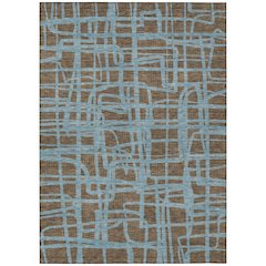 Machine Washable Indoor/Outdoor Chantille ACN2491 Brown 10' x 14' Rug