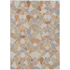Machine Washable Indoor/Outdoor Chantille ACN2504 Orange 10' x 14' Rug
