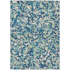 Machine Washable Indoor/Outdoor Chantille ACN2507 Blue 10' x 14' Rug