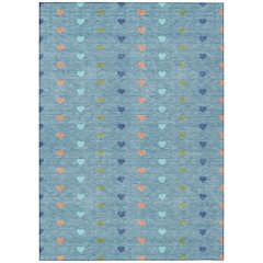 Machine Washable Indoor/Outdoor Chantille ACN2510 Teal 10' x 14' Rug