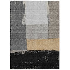 Machine Washable Indoor/Outdoor Chantille ACN2511 Black 10' x 14' Rug