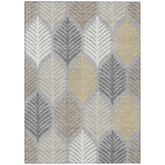 Machine Washable Indoor/Outdoor Chantille ACN2515 Gray 10' x 14' Rug
