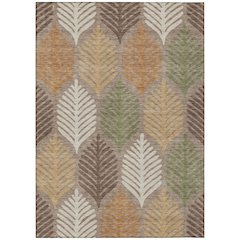 Machine Washable Indoor/Outdoor Chantille ACN2515 Brown 10' x 14' Rug