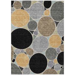 Machine Washable Indoor/Outdoor Chantille ACN2516 Black 10' x 14' Rug