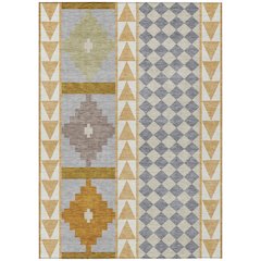 Machine Washable Indoor/Outdoor Chantille ACN2522 Gold 10' x 14' Rug