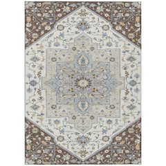Machine Washable Indoor/Outdoor Chantille ACN2533 Brown 10' x 14' Rug