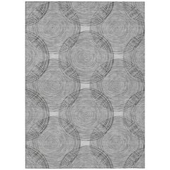 Machine Washable Indoor/Outdoor Chantille ACN2534 Gray 10' x 14' Rug