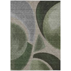 Machine Washable Indoor/Outdoor Chantille ACN2537 Green 10' x 14' Rug