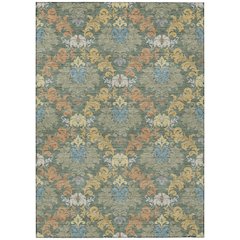 Machine Washable Indoor/Outdoor Chantille ACN2544 Green 10' x 14' Rug