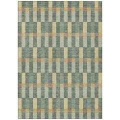 Machine Washable Indoor/Outdoor Chantille ACN2548 Green 10' x 14' Rug