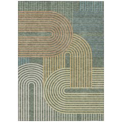 Machine Washable Indoor/Outdoor Chantille ACN2549 Green 10' x 14' Rug