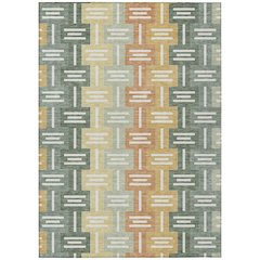 Machine Washable Indoor/Outdoor Chantille ACN2556 Green 10' x 14' Rug