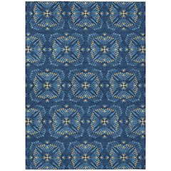 Machine Washable Indoor/Outdoor Chantille ACN2563 Blue 10' x 14' Rug