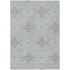 Machine Washable Indoor/Outdoor Chantille ACN2566 Gray 10' x 14' Rug