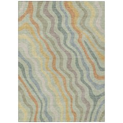 Machine Washable Indoor/Outdoor Chantille ACN2570 Green 10' x 14' Rug