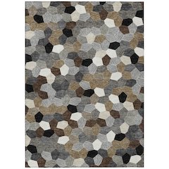 Machine Washable Indoor/Outdoor Chantille ACN2573 Black 10' x 14' Rug
