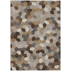 Machine Washable Indoor/Outdoor Chantille ACN2573 Brown 10' x 14' Rug