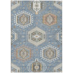 Machine Washable Indoor/Outdoor Chantille ACN2574 Blue 10' x 14' Rug