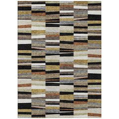 Machine Washable Indoor/Outdoor Chantille ACN2575 Black 10' x 14' Rug