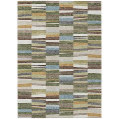 Machine Washable Indoor/Outdoor Chantille ACN2575 Green 10' x 14' Rug